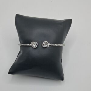 Dazzling Silver Heart Bracelet